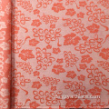 Orangefarbener Jacquard-Stoff mit Seidendruck